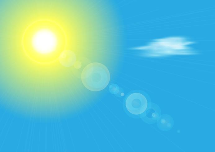 sunshine-with-sun-and-blue-sky-vector-illustration